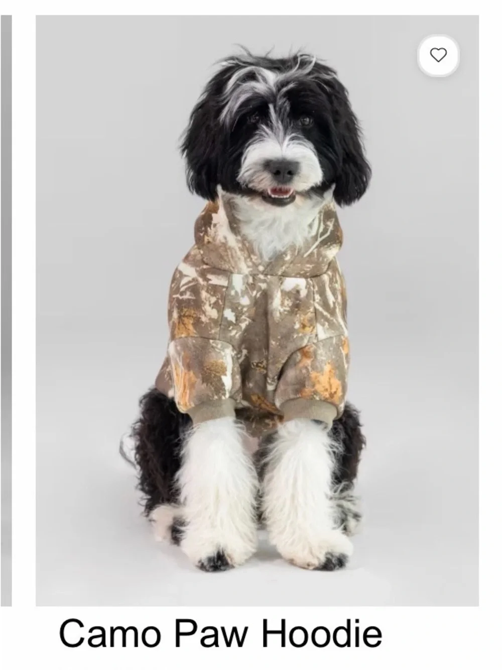 Camo Paw Hoodie - Brown Camo Dog Hoodie